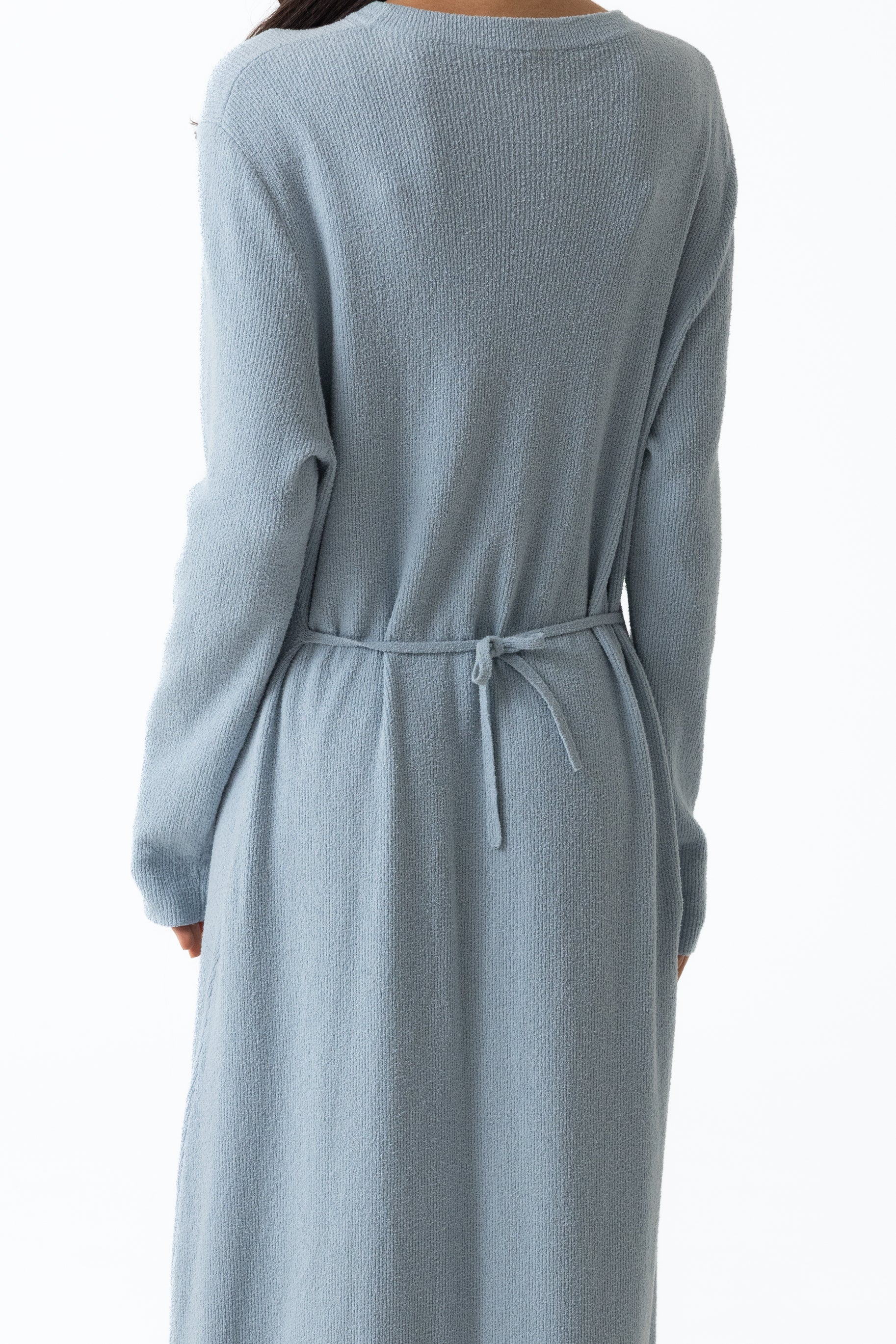 Textured Knit Maxi Dress - Frost Blue - Image 2