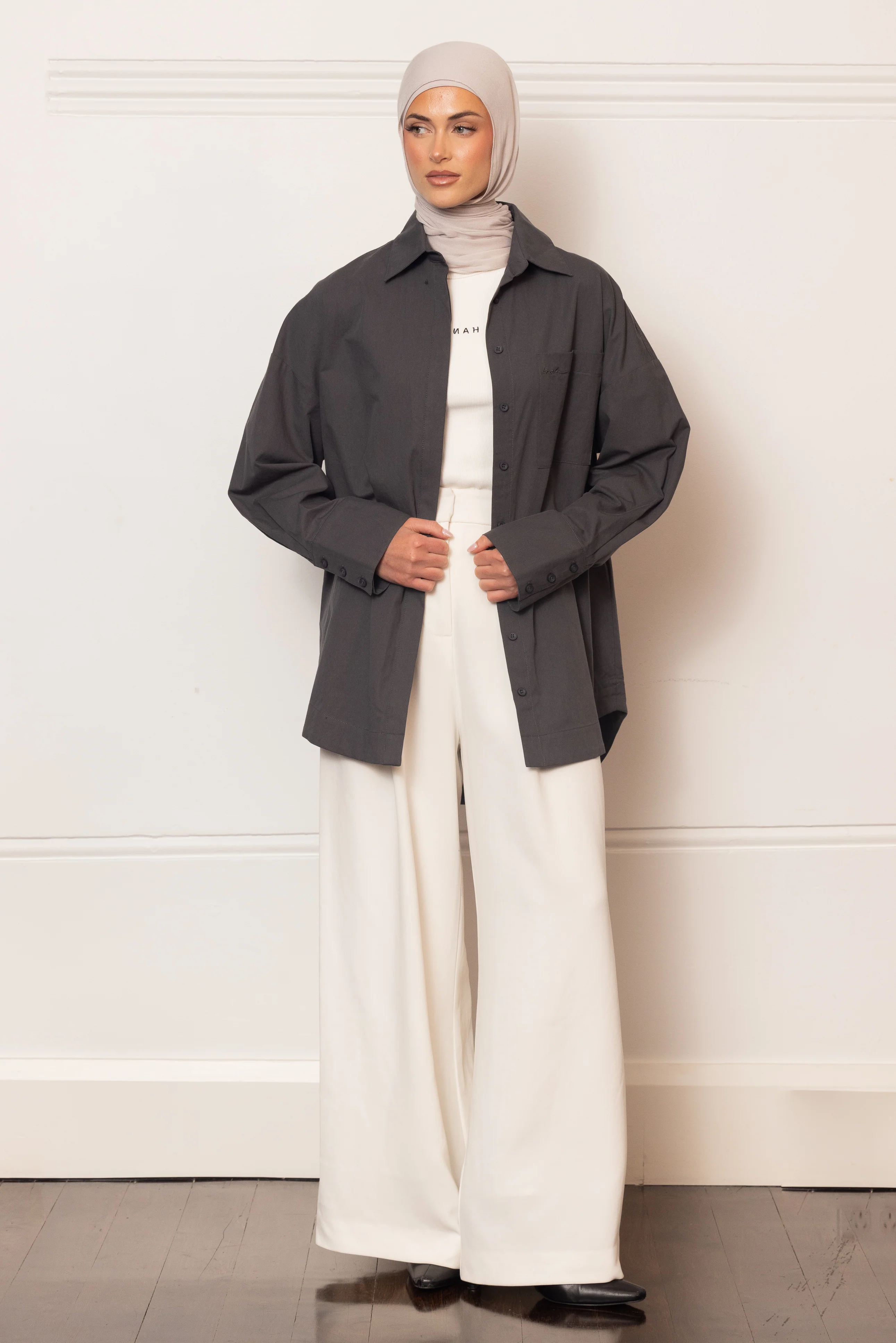 The Ayah Shirt - Charcoal Grey