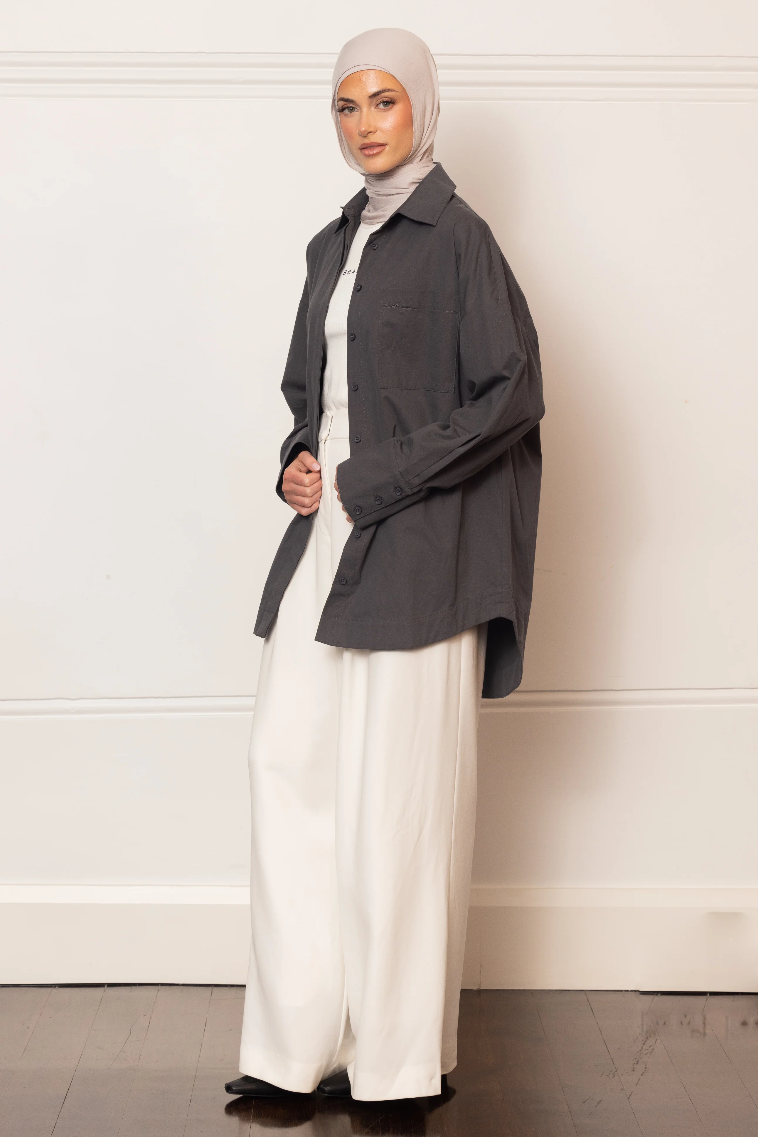 The Ayah Shirt - Charcoal Grey - Image 3