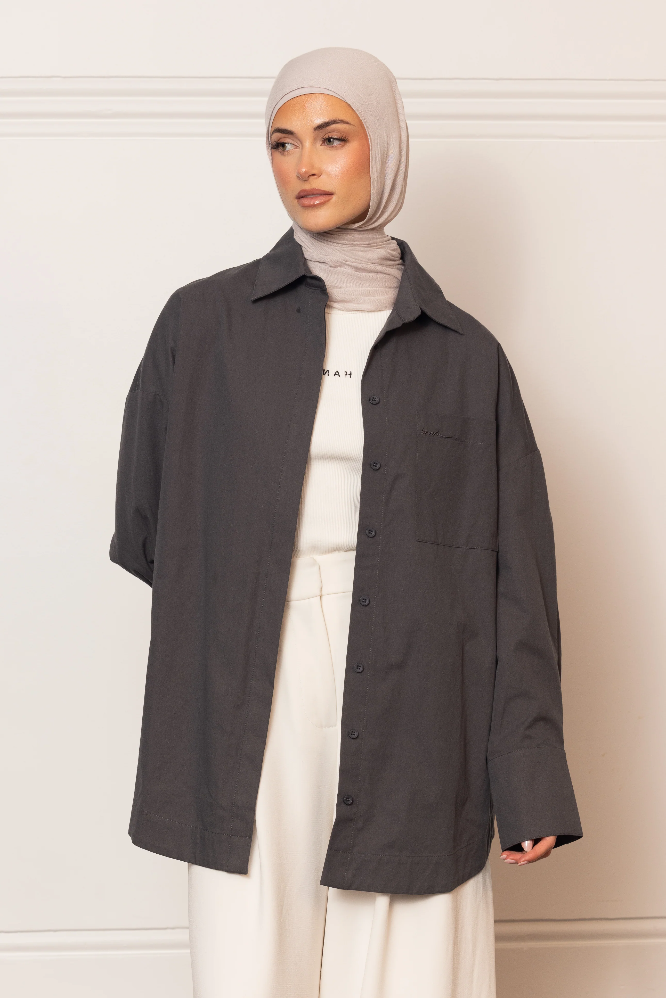 The Ayah Shirt - Charcoal Grey - Image 4