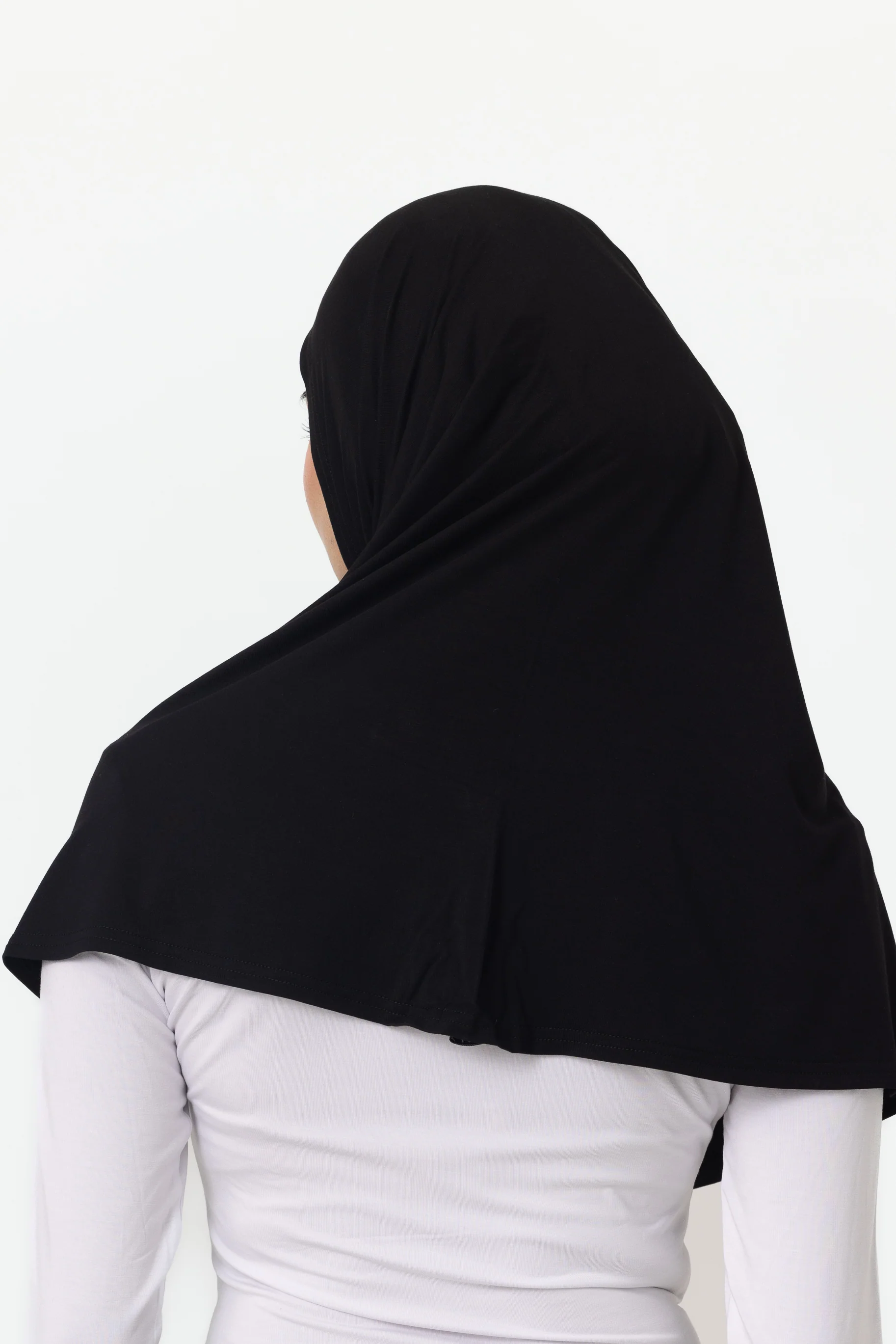 Womens 2pc Jersey Hijab - Black - Image 3