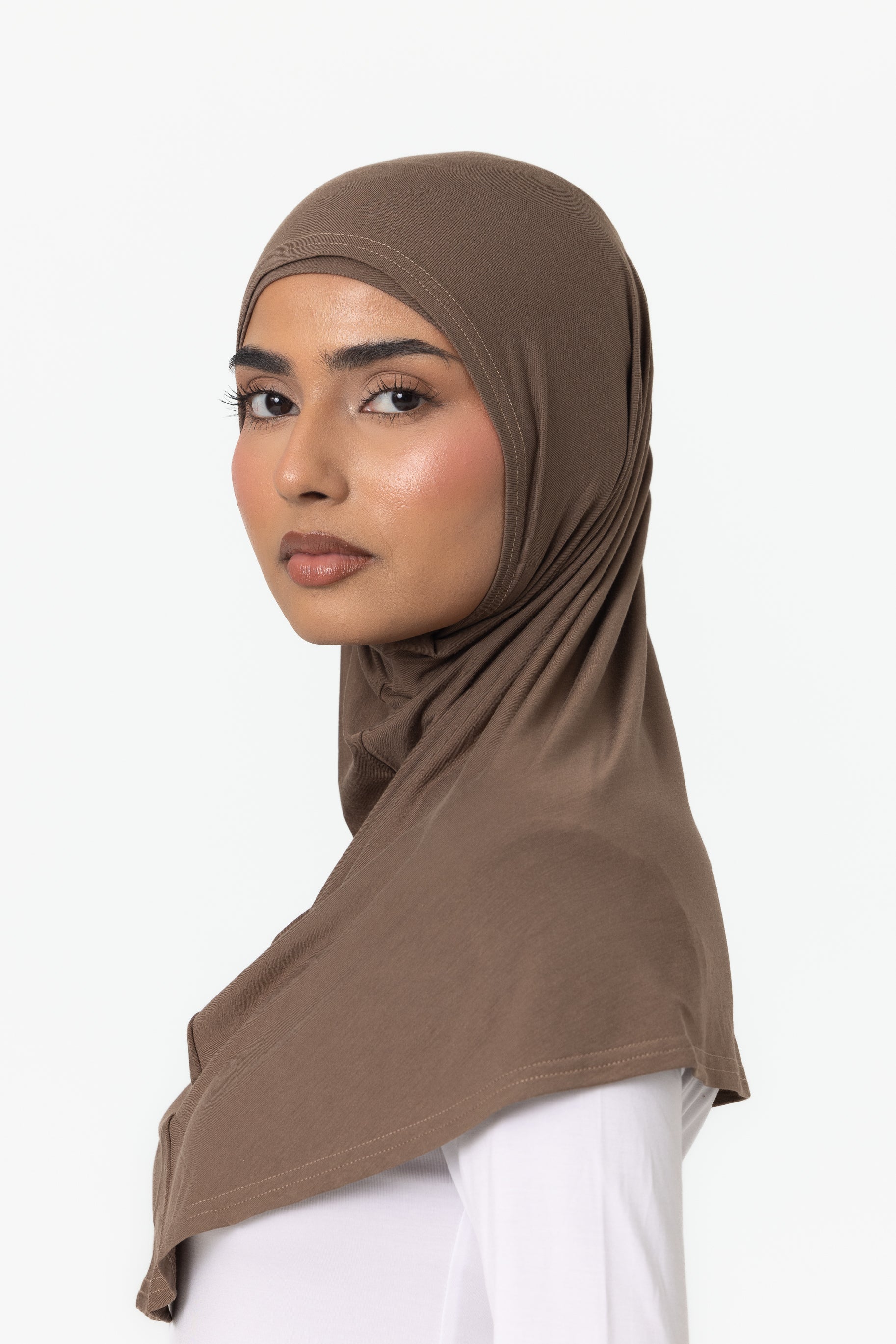 Womens 2pc Jersey Hijab - Oak - Image 2