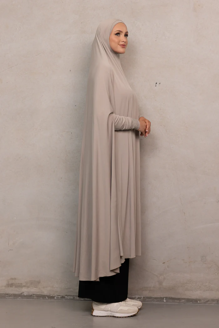 Women's XL Sleeved Jilbab - Beige - Image 2
