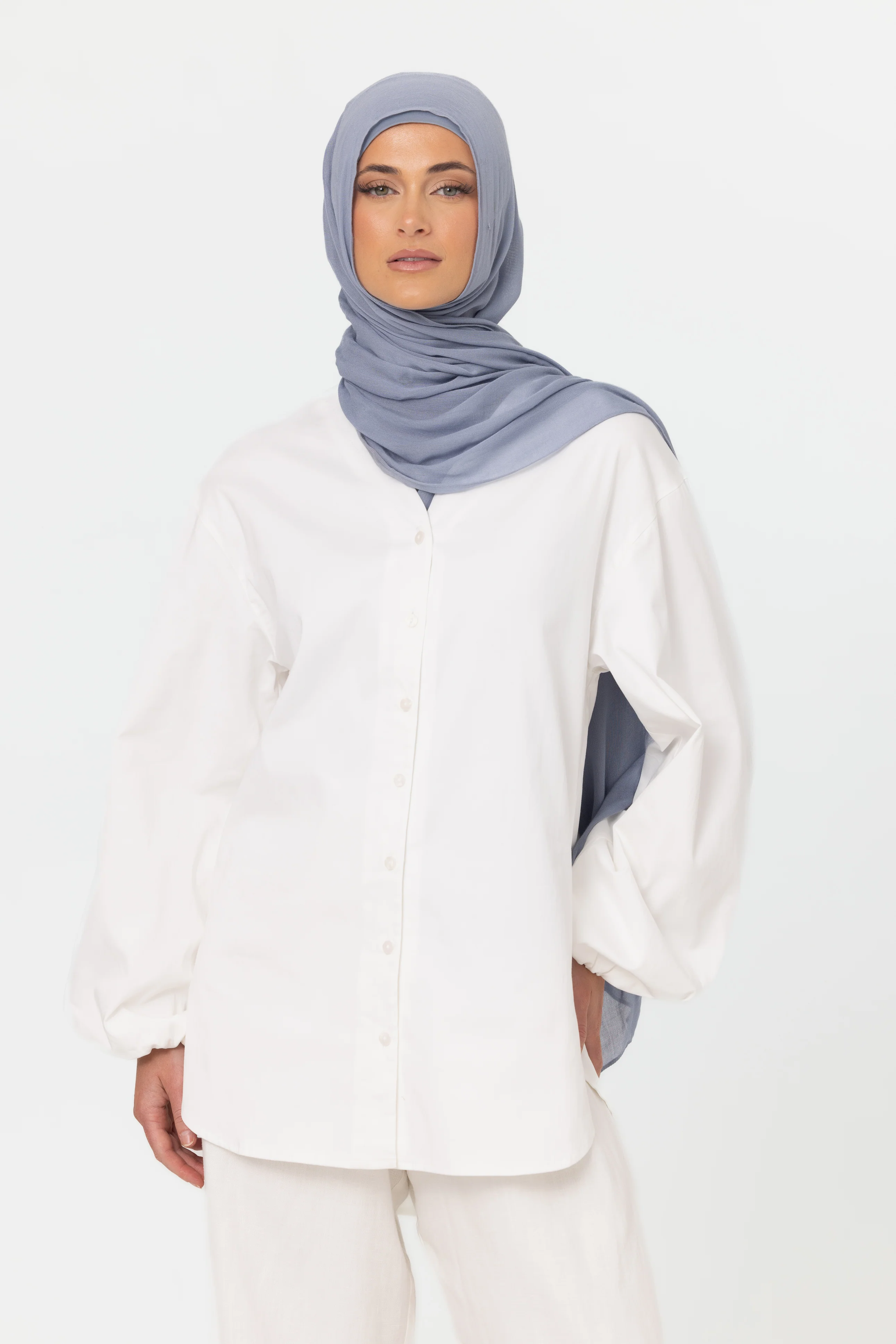 Zahra Cotton Blouse - White - Image 3